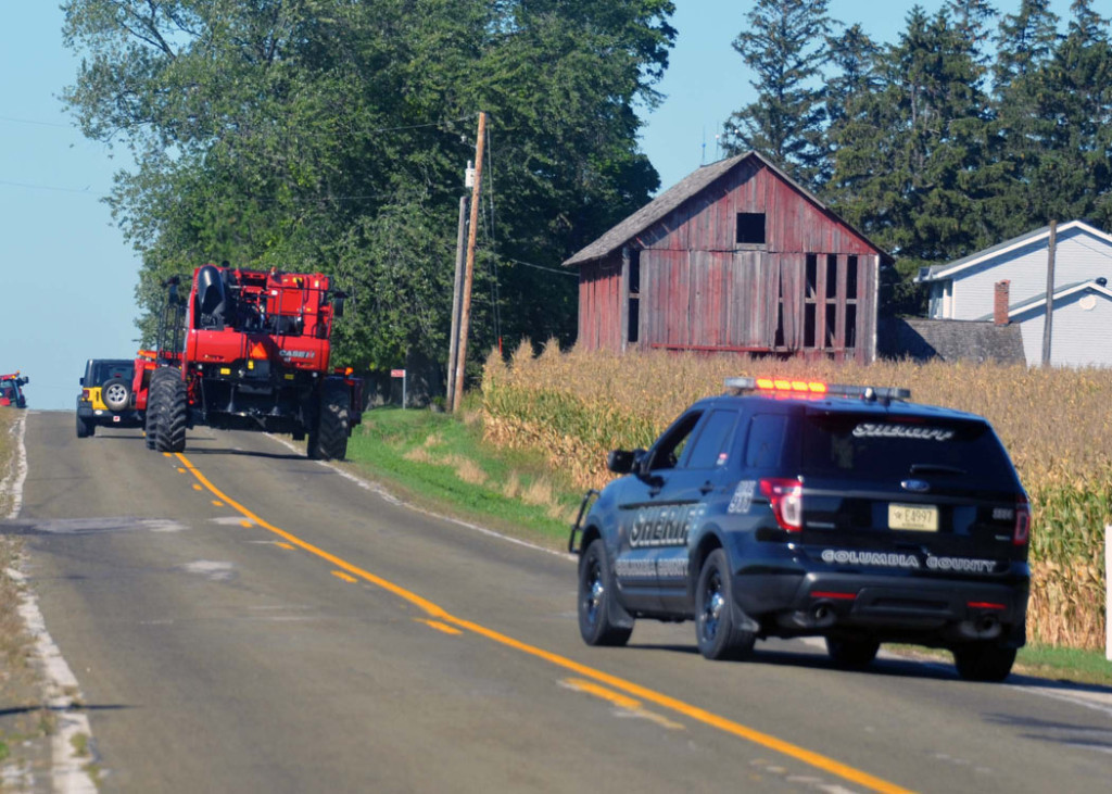 Be safe. Don’t get busted for passing farm equipment in no passing zone ...